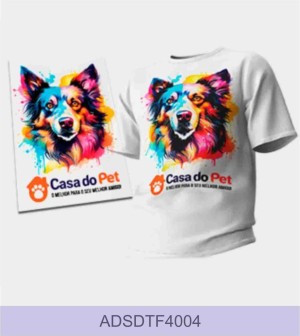 Adesivo DTF Roupas e Tecidos DTF Têxtil  4x0   