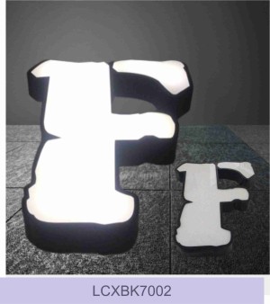 Letra Caixa Backlight galvanizada - inóx polido ou escovado - acm     