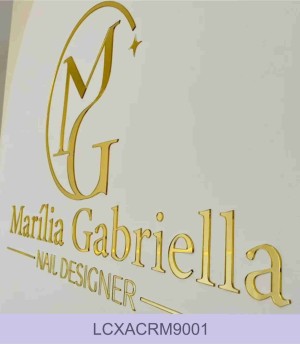 Logo Acrílico Espelhado Acrílico Espelhado 2mm  Prata - Dourado - Rose   Te enviaremos uma prévia da Arte via WhatsApp após você realizar aqui o seu pedido prévio.