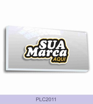 Placa em Acm ACM    LATERAIS DOBRADAS *Arte adesivada ou com letra caixa