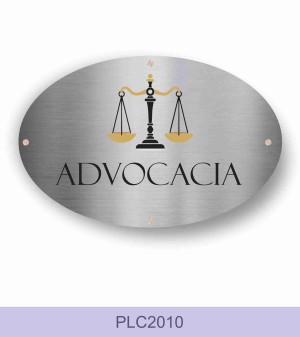 Placa em ACM com Espaçador Acrílico 5mm     *Arte adesivada ou com letra caixa