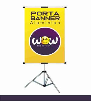 Porta Banner - Tripé Pedestal em Alumínio Alt. Máx. - 2,20m    Base articulada - Haste Telescópica